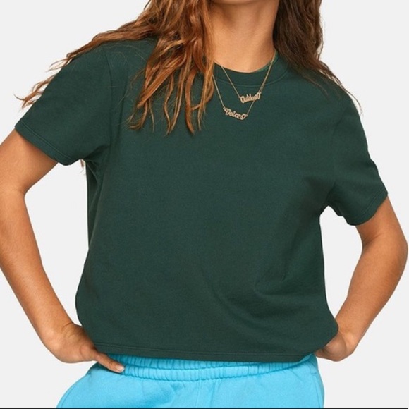 Outdoor Voices Tops - Outdoor Voices Green Cropped Tee